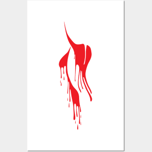 Red Drip Posters and Art